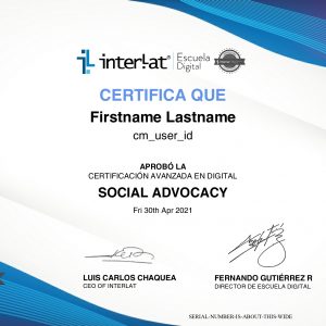 Certificación en Social Advocacy